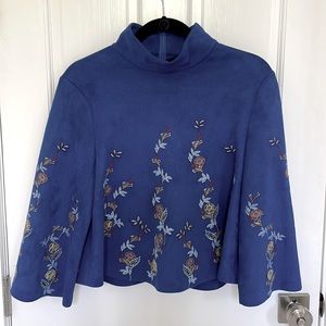 Zara faux suede top